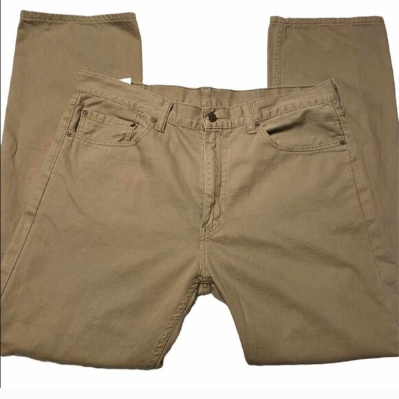 Levi’s 505 Khaki Jeans Size 36 X 32 - Picture 2 of 5